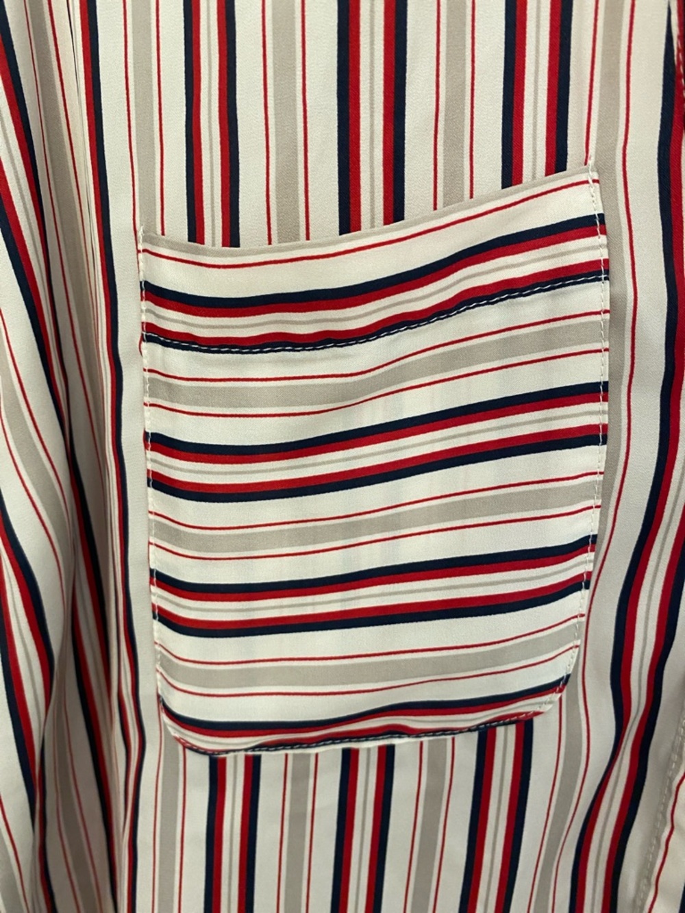 Free People ‘Mad About You’ Striped Button Down Blouse Fits Oversized XS - Picture 5 of 9